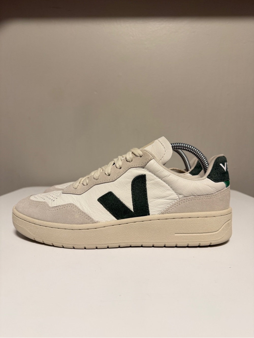 VEJA V-90 Leather Sneaker White/Taupe/Black Women’s US 9 EU 40 UK 7